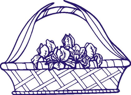 Imagen 1 de Etiqueta de la pared d81 cesta de la flor bonita 120x87 cm