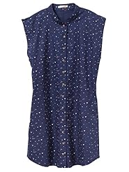Polka Dot Print Cotton Knee Length  Shirt  Dress