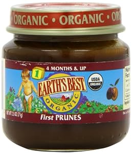 Earth's Best Organic 1st, Prunes, 2.5 Ounce Jars (Pack of 12)