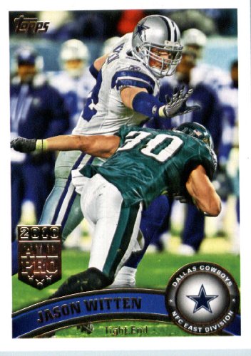 2011 Topps Football Card # 170 Jason Witten - Dallas Cowboys - NFL Trading Card in a Protective Case!