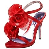 IMAGE OF Luichiny Women's Gim Me Sandal,Red Satin,7.5 M US