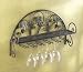 Kitchen & Housewares : Beautiful Grapevine Wrought Iron Wall Shelf With Glass Rack