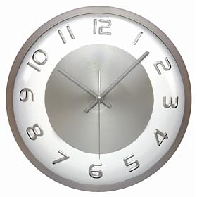 Timekeeper Products LLC 11-1/2-Inch Round Silver Wall Clock