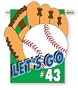 Applique Let's Go (Baseball) Glove Ball Player No. Large Flag