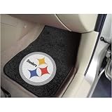 Pittsburgh Car Mats 2 Piece universal fit Car Floor Mat (Rug) - Pittsburgh Steelers NFL Football