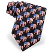 Republican Elephants Tie by Fratello - Black Polyester