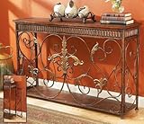 IMAGE OF Casa Cristina Console Table with Scroll and Leaf Design