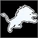 NFL Detroit Lions 8x8 White Team Logo Decal