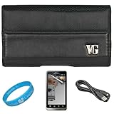 Black Portola Executive Leather Holster Carrying Case with Fixed Belt-Clip  ....