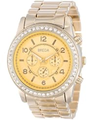 Breda Womens 2326-gold Jordan Oversized Boyfriend Watch