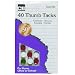 Charles Leonard Thumb Tacks - Assorted Colors On Safety Cards - 40/Card, 83500