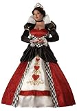 In Character Costumes, LLC Women's Queen Of Hearts Costume with Hoop and Tulle Petticoat, Red/White/Black, XXX-Large