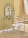 item 3 pc streamlined glossy silver finish bedroom vanity set