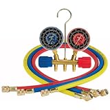 Robinair 40153 Side-Wheel Manifold Gauge with 1 4 Fittings and 36 Hose Set by Robinair