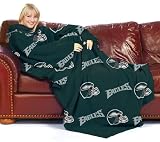 Philadelphia Eagles Adult Comfy Throw Blanket with Sleeves