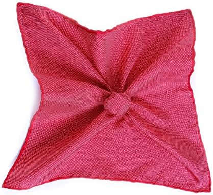 Hemley Dotted Silk Pocket Square Red One Size