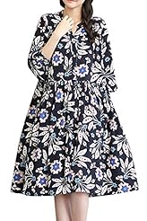 Floral Print Cotton Vintage Maxi Dress 