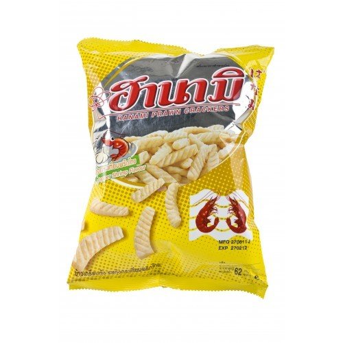 Hanami Prawn Crackers, Garlic 62g Big Bag From Thailand