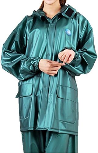 SHOWUP Womens Plus Size Thicken Waterproof Rain Suit with Hood