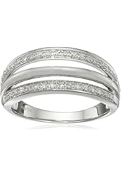 10k White Gold Diamond Ring (1/10cttw, I-J Color, I2-I3 Clarity), Size 7