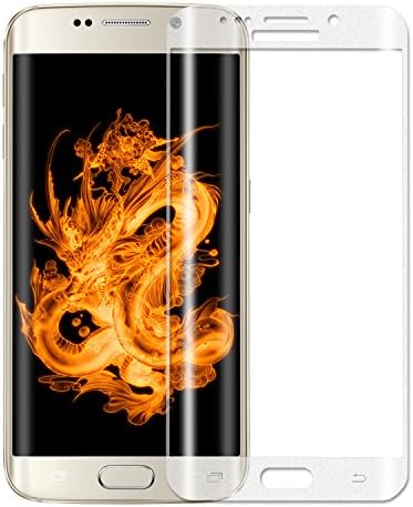 Galaxy S6 Edge Tempered Glass,LEASA Protective Shield Full Coverage Premium Screen Protector for Samsung Galaxy S6 Edge (Silver)