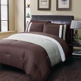 Beverly Hills Polo Club Tri Panel 3-Piece Full/Queen Comforter Set, Sage