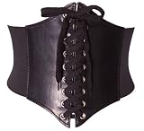 Ceinture corset -Faux cuir -Noir- Taille 38/40