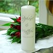 Ivory/Gold 3 Piece Scriptina Unity Candle Set