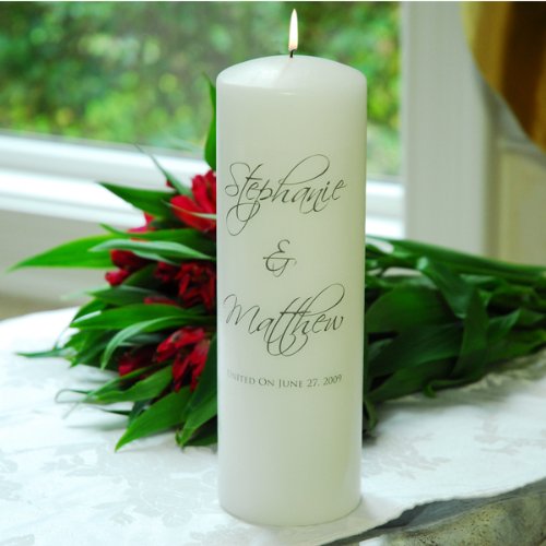 willow tree stores Discount Ivory/Gold 3 Piece Scriptina Unity Candle Set
