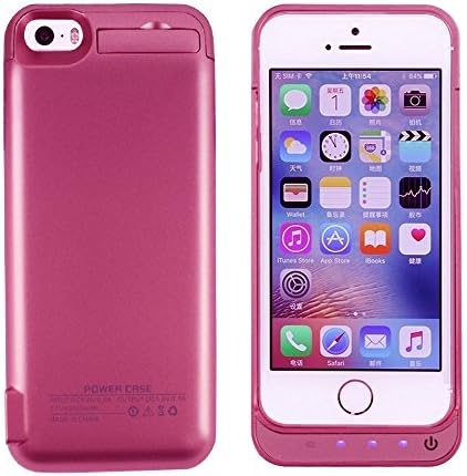 iPhone 5 Battery Case, SQDeal Portable 4200mah External Battery Charger Case Protective Cover Juice Power Bank for iPhone 5/5S/5C SE (Pink)