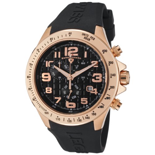 Mens Eograph Chronograph Black Black Rubber