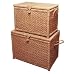 Whitney Design ML-6102 Woven-Seagrass Storage Chests with Hinged Lids