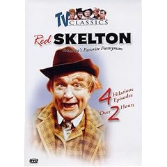 TV Classics: Red Skelton - 4 Classic TV Episodes (12 chapters/skits) on DVD featuring Clem Kadiddlehopper - Crazy Legs, Billing and Cooing, Bedtime Story, Heartbreak Hotel, No Sheepskins for Us, Treadway University, The Sullivan Cure, Plus 5 More
