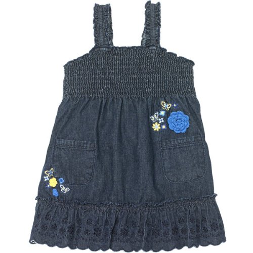  Embroidered Denim Dress for Little Girl