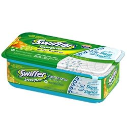 Swiffer Sweeper Wet Mopping Cloths, Febreze Fresh Scent Citrus & Light, 24-Count Tubs (Pack of 3)