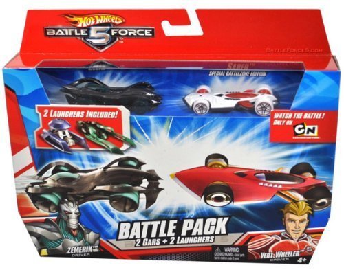 Hot Wheels Battle Force 5 Battle Pack Zelix And Saber Special Battlezone Edition 1:64 Diecast Set