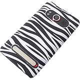 Crystal Hard Shield Faceplate With Black & White Zebra Design Cover Case fo ....