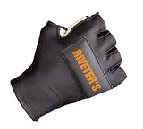 Decade 49454 Riveter's Half-Finger Right Hand Glove with Wrist Support and Gfom, Black, XSmall-Medium