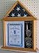 Military Shadow Box 3' X 5' Flag Display Case (NOT for Burial or Funeral size Flag)-Oak Finish, Solid Wood (FC11V-OA)