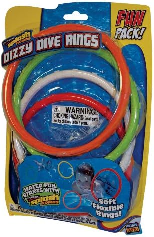 Prime Time Toys - Diving Masters Dizzy Dive Rings (4 Pack Pool Dive Toys)