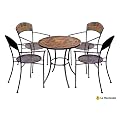 Sorrento Bistro Set with Mosaic Table and Four Chairs