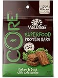 Wellness CORE Grain Free Superfood Protein Bars Turkey & Duck Natural Dog Treats, 5.5-Ounce Bag