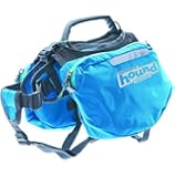 Outward Hound Kyjen  22011 Quick Release Backpack Saddlebag Style Dog Backpack, Large, Blue