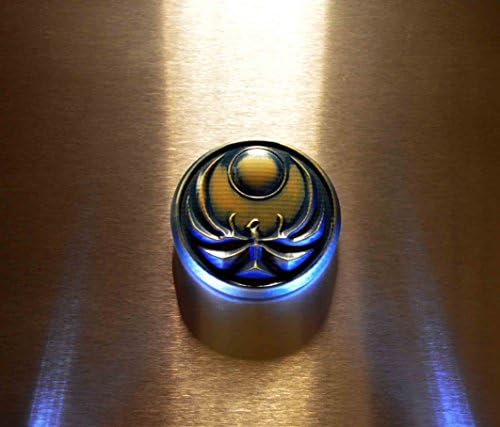 New! "Blue" Inspired by Skyrim video game Nightingale logo fridge magnet.(SM, Blue/Gold)