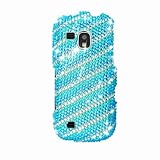 Blue/ Silver Lines With Full Rhinestones Hard Protector Case Cover For Sams ....