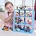 Strictly Briks Compatible with Lego Large Classic Stackable Baseplates, Building Bricks for Towers, Shelves, and More, Sky Blue, 4 Base Plates & 30 Stackers, 10x10 Inches