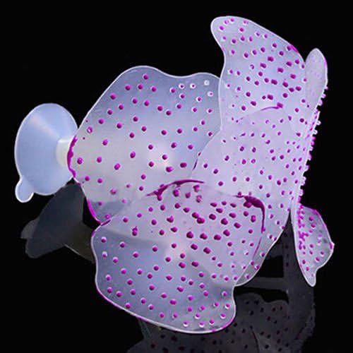 New Ornament Artificial Plant Grass Coral Lotus for Fish Tank Aquarium D?cor Coral Purple No.05