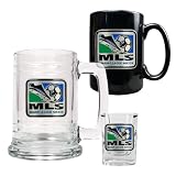 Major League Soccer Logo 15oz Tankard, 15oz Ceramic Mug & 2oz Shot Glass Set - Primary Team Logo
