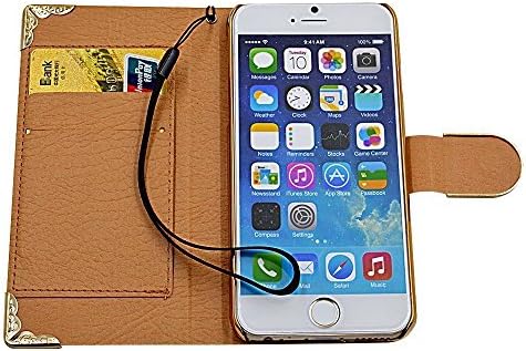 Samsung Galaxy S5 Case, doopoo TM Multipurpose Bling Leopard Glitter Sparkle Crystal Rhinestone Pu Leather Wallet with Id Card Holders Hard Protective Cover Case for Samsung Galaxy S5 (Samsung Galaxy S5, Brown)