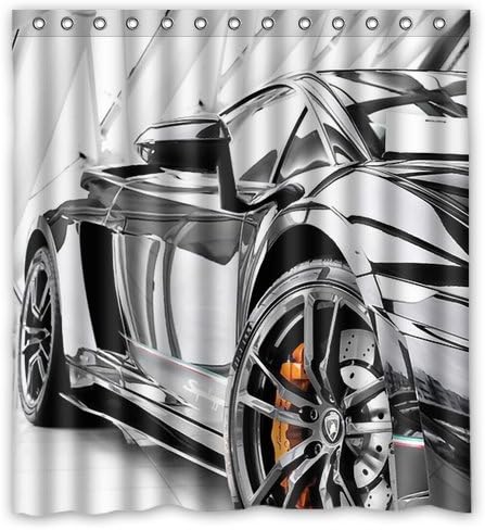 Fashion press Flawless Gorgeous Creative Supercar Shower Retro Curtain Shower 100% WaterProof Polyester Fabric 66" x 72" Inches Standard